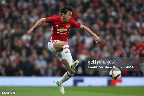 Matteo Darmian of Manchester United in action during the UEFA Europa League, semi final second leg match, between Manchester United and Celta Vigo at...