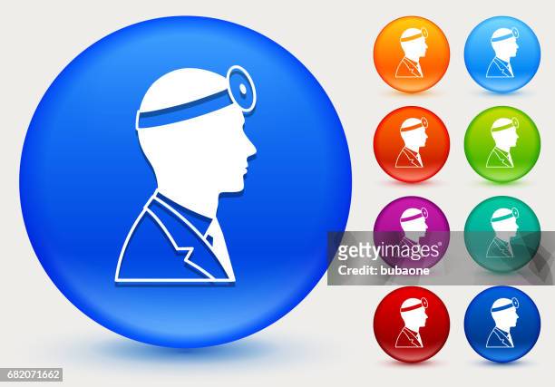 doctor face icon on shiny color circle buttons - nurse maroon stock illustrations