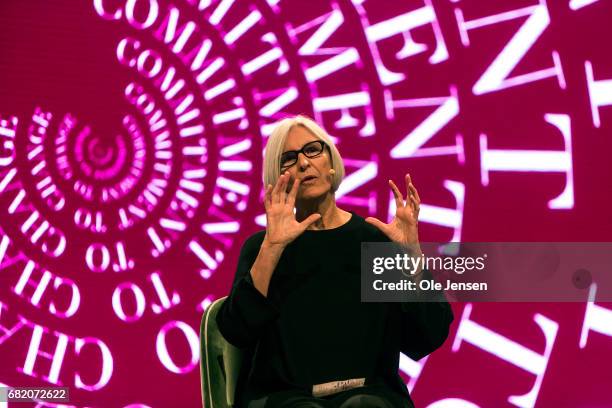 Eileen Fisher, founderof Eileen FisherInc speaks on stage about how to rethink and redefine the fashion system to meet the need for sustainability at...