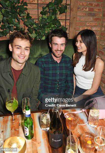 Douglas Booth, Jack Whitehall and Gemma Chan attend the launch of The Curtain in Shoreditch on May 11, 2017 in London, England.