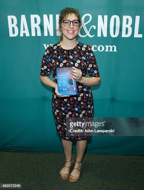 Mayim Bialik signs copies of her new book "Girling Up: How To Be Strong, Smart, And Spectacular" at Barnes & Noble Union Square on May 11, 2017 in...