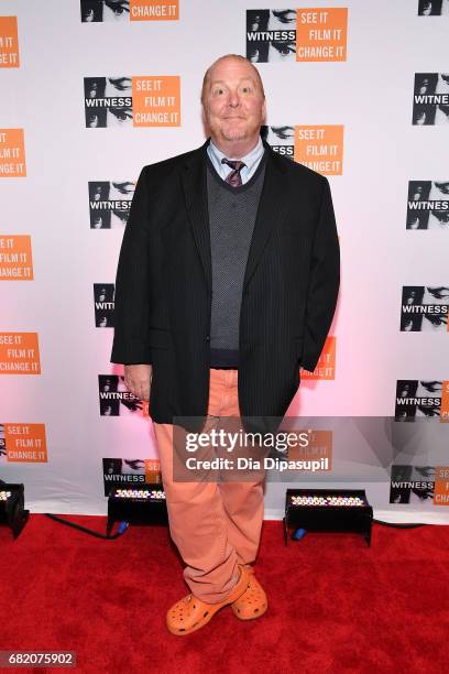 Mario Batali attends the WITNESS 25th Anniversary Gala at The Edison Ballroom on May 11, 2017 in New York City.