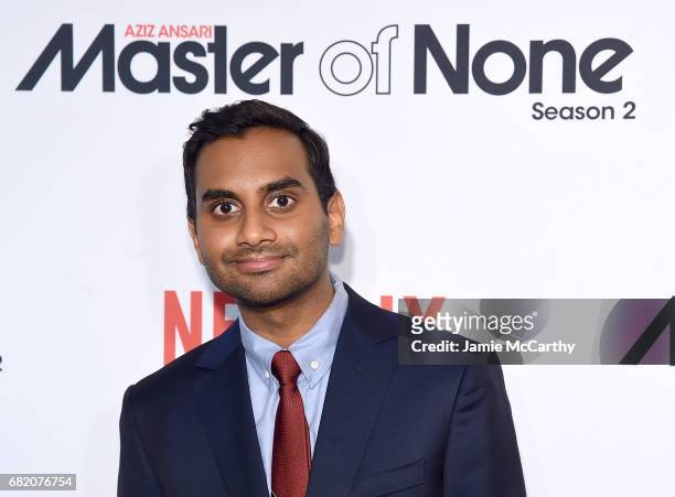 Aziz Ansari attends the "Master Of None" Season 2 Premiere at SVA Theatre on May 11, 2017 in New York City.