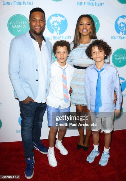 Actress Garcelle Beauvais and sons Oliver Saunders, Jaid Thomas Nilon and Jax Joseph Nilon attend the Single Mom's Awards at The Peninsula Beverly...