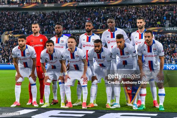 Team of Lyon Goalkeeper Anthony Lopes, Maxwel Cornet, Nicolas Nkoulou, Mouctar Diakhaby and Maxime Gonalons Nabil Fekir, Rafael, Mathieu Valbuena,...
