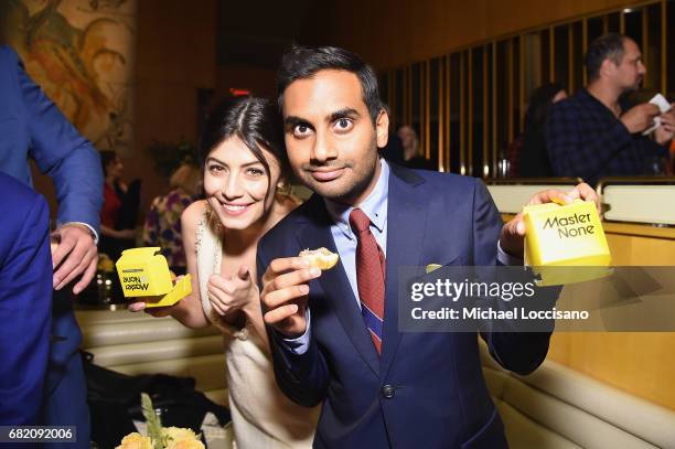 Actress Alessandra Mastronardi and Co-creator, Executive Producer and Actor Aziz Ansari attend the Netflix Master Of None S2, Premiere NY Screening...