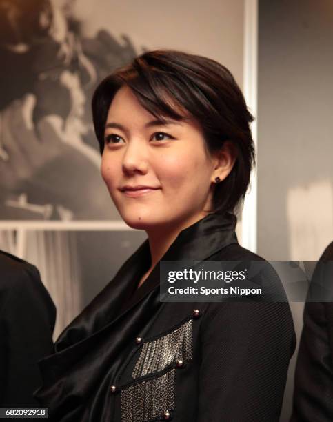 Actress Anne Suzuki attends press conference of stage 'Shin Bakumatsu Jyunjo den' on July 21, 2011 in Tokyo, Japan.