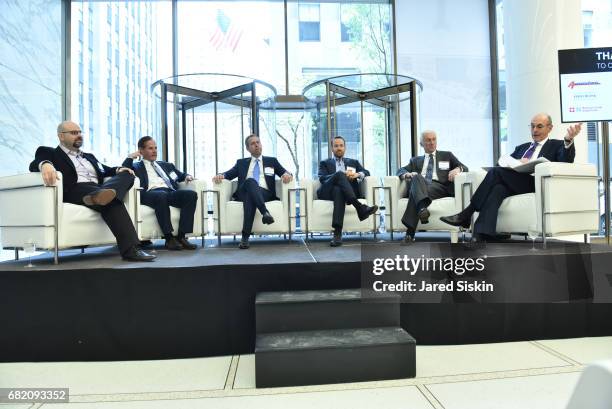 Larry A. Charlip,Tommy Craig, David Falk, Winston Fisher, Dan Rashin and Michael Zetlin attend Commercial Observer's Midtown Means Business at 75...