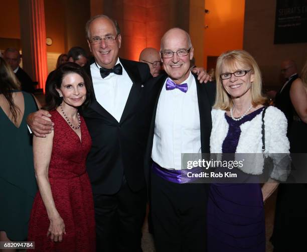 Lori Fink, Lawrence Fink, Andrew Hamilton and Jennie Hamilton attend NYU Langone Medical Center's 2017 Violet Ball at The Metropolitan Museum of Art...