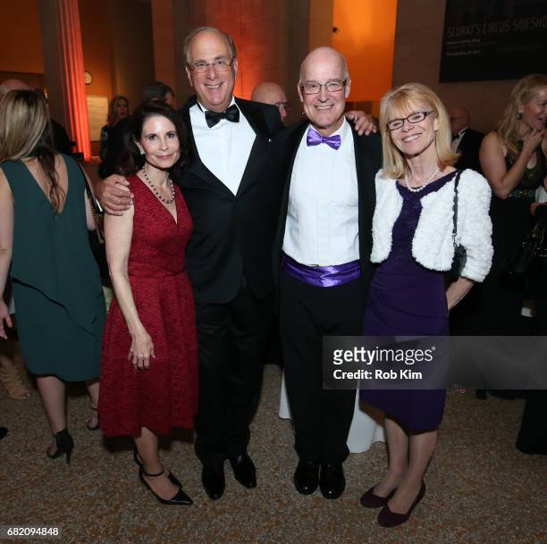Lori Fink, Lawrence Fink, Andrew Hamilton and Jennie Hamilton attend NYU Langone Medical Center's 2017 Violet Ball at The Metropolitan Museum of Art...