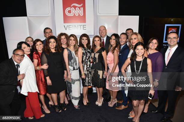 Talent and executives pose at the 2017 CNNE Upfront on May 11, 2017 in New York City. 27008_001