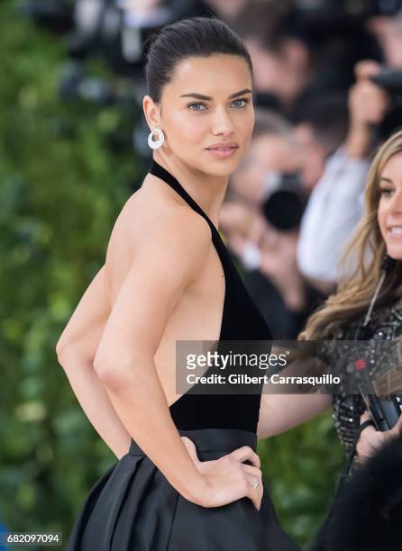 Model Adriana Lima is seen at the 'Rei Kawakubo/Comme des Garcons: Art Of The In-Between' Costume Institute Gala at Metropolitan Museum of Art on May...