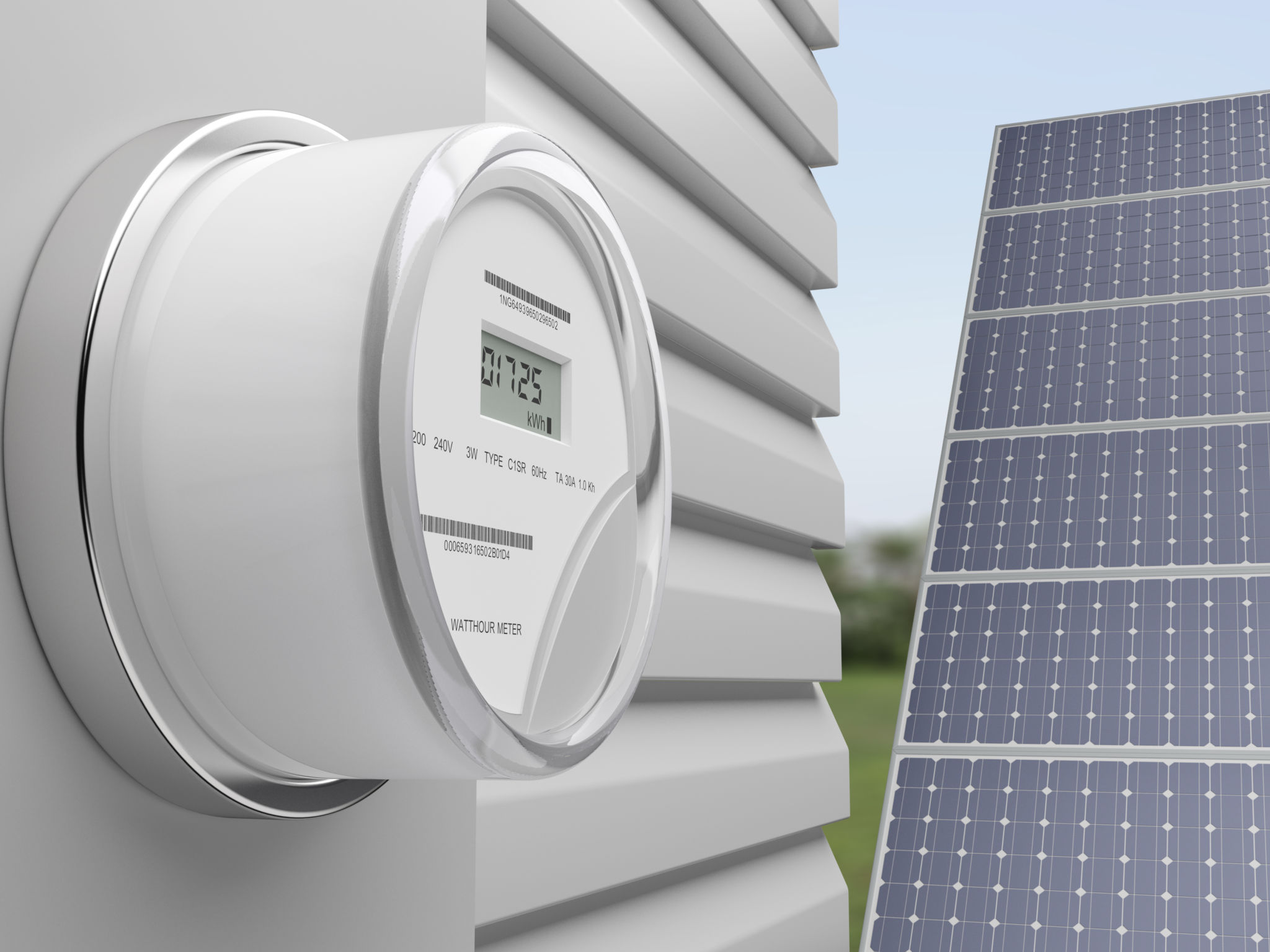 Smart Electric meter with solar energy panel Smart Electric meter with solar energy panel