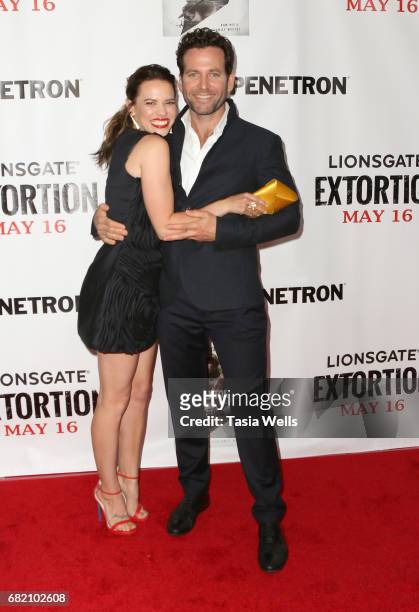 Actors Bethany Joy Lenz and Eion Bailey attend Liongate's "Extortion" Los Angeles special screening at Regency Bruin Theatre on May 11, 2017 in Los...