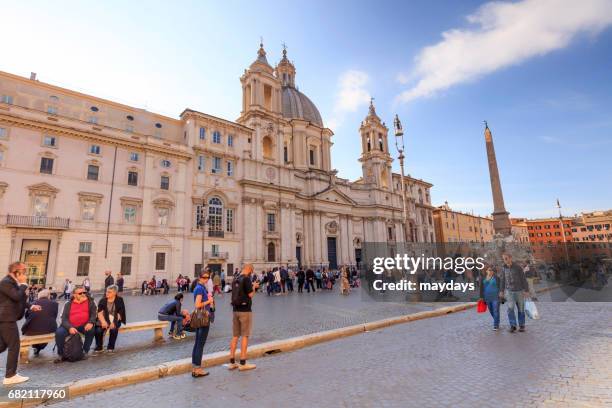 rome, piazza navona - europa meridionale stock pictures, royalty-free photos & images