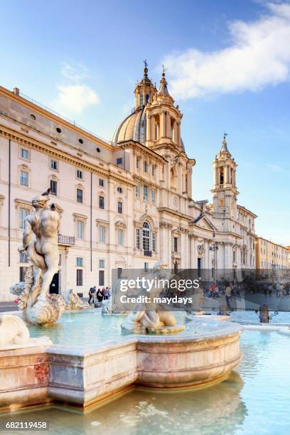 rome, navona square - cultura italiana stockfoto's en -beelden