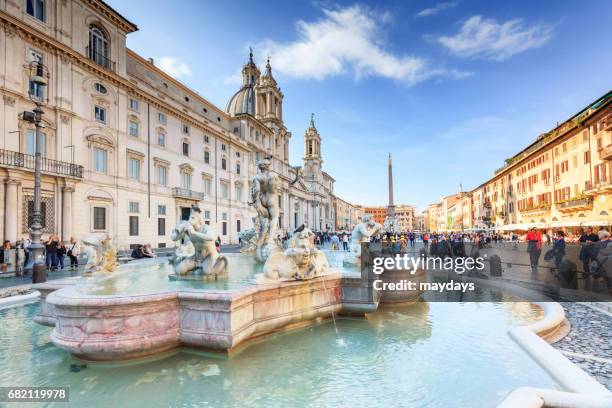 rome, navona square - europa meridionale stock pictures, royalty-free photos & images