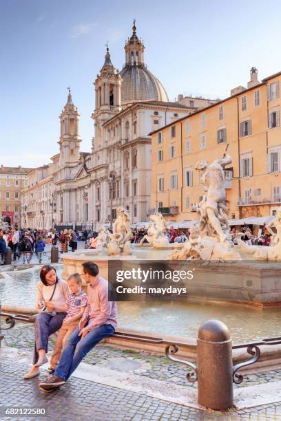 rome, navona square - europa meridionale stock pictures, royalty-free photos & images