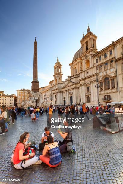 rome, navona square - europa meridionale stock pictures, royalty-free photos & images