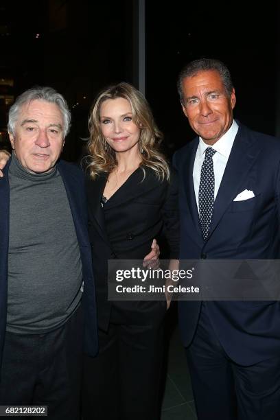 Robert De Niro, Michelle Pfeiffer and Richard Plepler attend the after party for "The Wizard of Lies" New York preimere at The Museum of Modern Art...