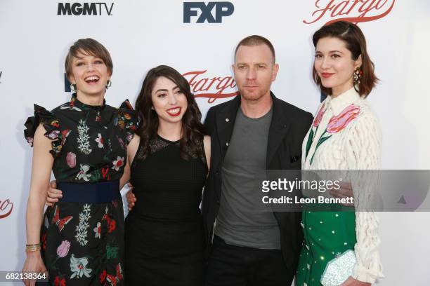 Actors Carrie Coon, Olivia Sandoval, Ewan McGregor and Mary Elizabeth Winstead arrives at FX's "Fargo" For Your Consideration Event at Saban Media...