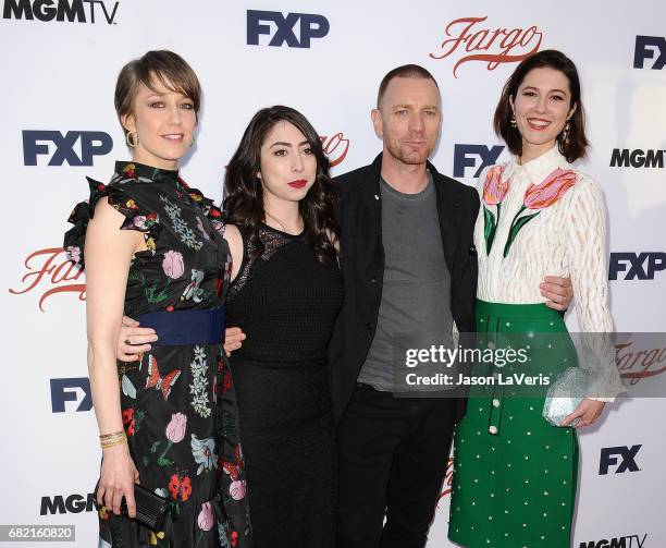 Carrie Coon, Olivia Sandoval, Ewan McGregor and Mary Elizabeth Winstead attend the "Fargo" For Your Consideration event at Saban Media Center on May...