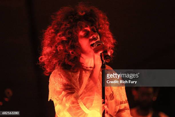 Solange performs at the Christian Dior Cruise 2018 Runway Show at the Upper Las Virgenes Canyon Open Space Preserve on May 11, 2017 in Santa Monica,...