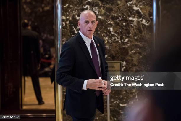 Keith Schiller President-elect Donald Trump's private security director, exits an elevator at Trump Tower in New York, NY on Thursday, Jan. 05, 2017.