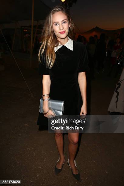 Model Dylan Penn attends the Christian Dior Cruise 2018 Runway Show at the Upper Las Virgenes Canyon Open Space Preserve on May 11, 2017 in Santa...