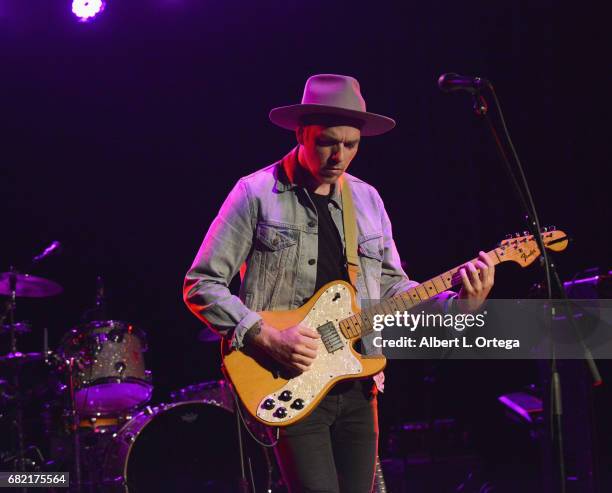 Musician Greg Holden performs at the BuildOn Benefit Concert held at The Roxy Theatre on May 11, 2017 in Westwood, California.