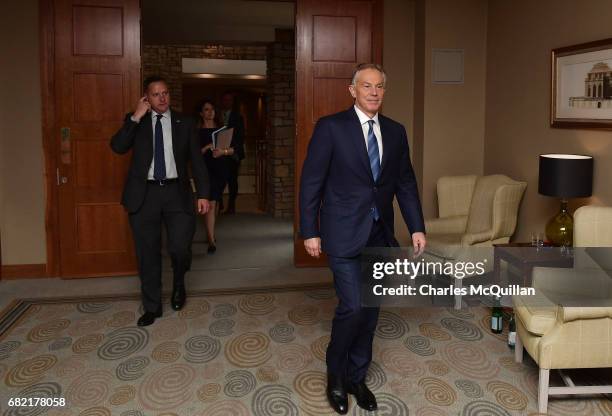 Former British Prime Minister Tony Blair attends the European People's Party Group Bureau meeting at Druids Glen on May 12, 2017 in Wicklow, Ireland....