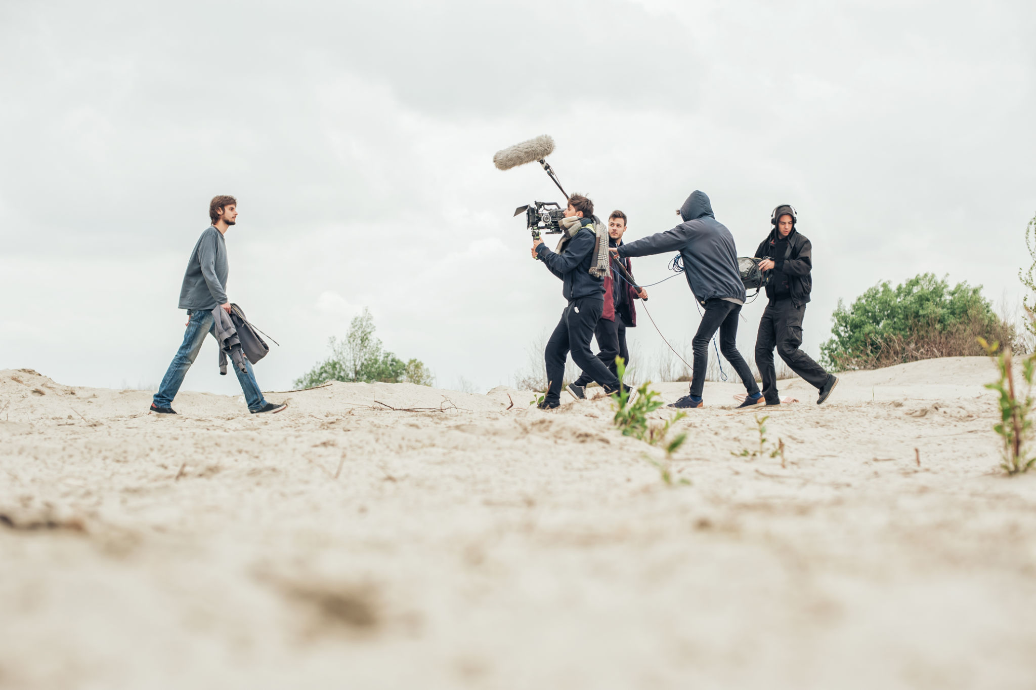 film crew outdoors