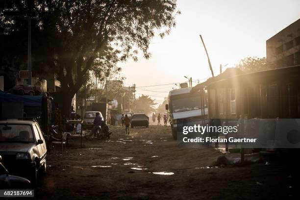 April 07: City district of Bamako on April 07, 2017 in Bamako, Mali.