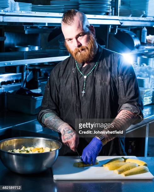 portrait of a chef - yellow glove stock pictures, royalty-free photos & images