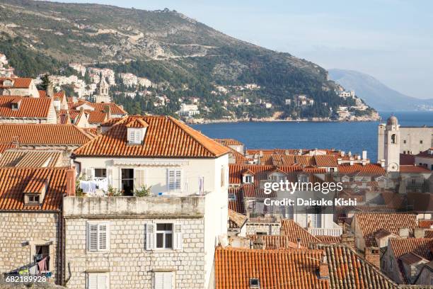 the scenery of dubrovnik, croatia - ユネスコ世界遺産 stock-fotos und bilder