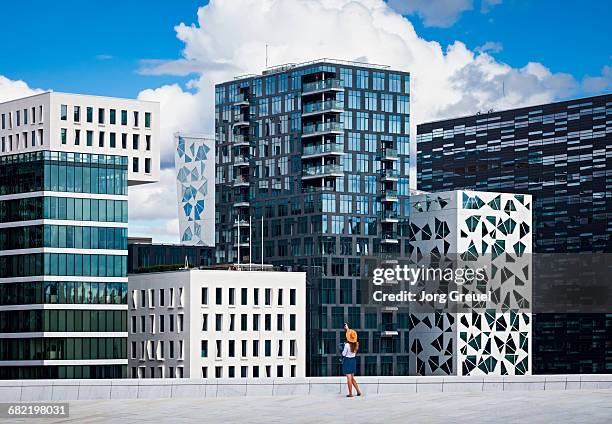 'barcode' buildings - city of oslo stock pictures, royalty-free photos & images