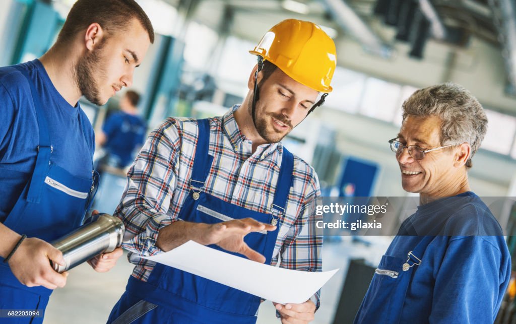 Factory workers.