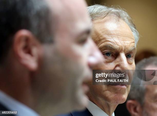 Britian's former Prime Minsiter Tony Blair attends the European People's Party group bureau meeting at the Druids Glen Hotel in Wicklow, eastern...