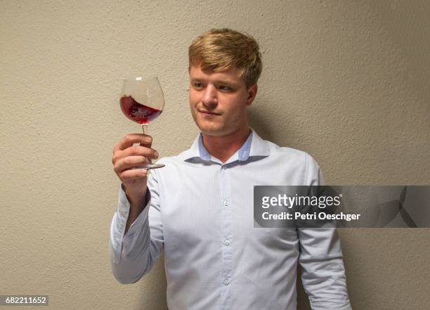 having wine. - tall skinny blonde stock-fotos und bilder