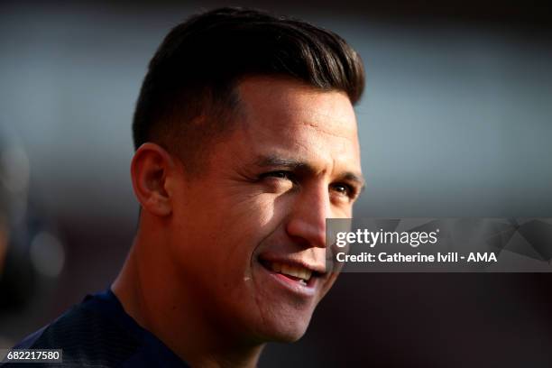 Alexis Sanchez of Arsenal during the Premier League match between Southampton and Arsenal at St Mary's Stadium on May 10, 2017 in Southampton,...