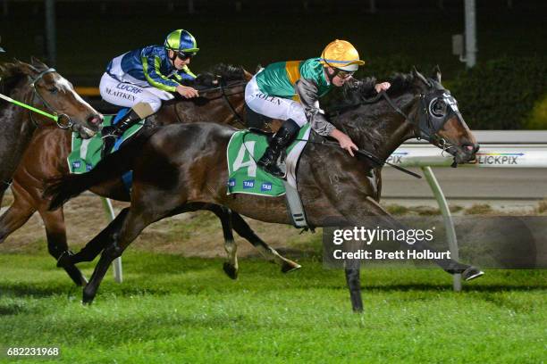 Vantaggio ridden by Luke Nolen wins the OBrien Real Estate Mile Series Heat 3 at Cranbourne Racecourse on May 12, 2017 in Cranbourne, Australia.