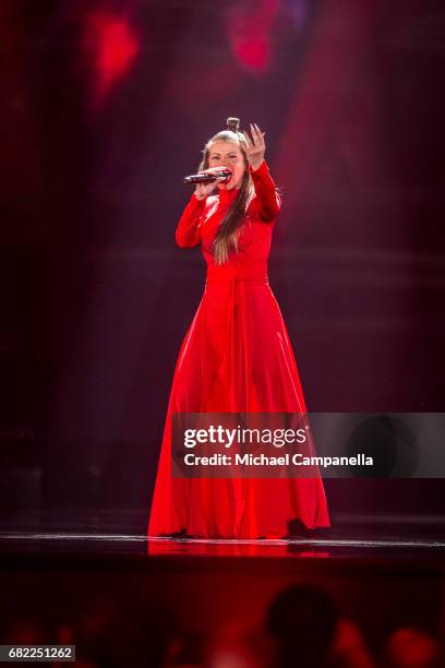 Fusedmarc representing Lithuania performs the song "Rain of Revolution" during the rehearsal for the second semi final of the 62nd Eurovision Song...