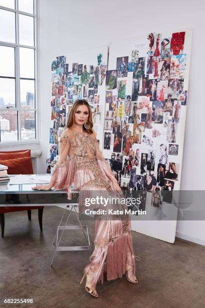 Fashion designer Georgina Chapman is photographed for Hello magazine on October 28, 2016 in New York City.