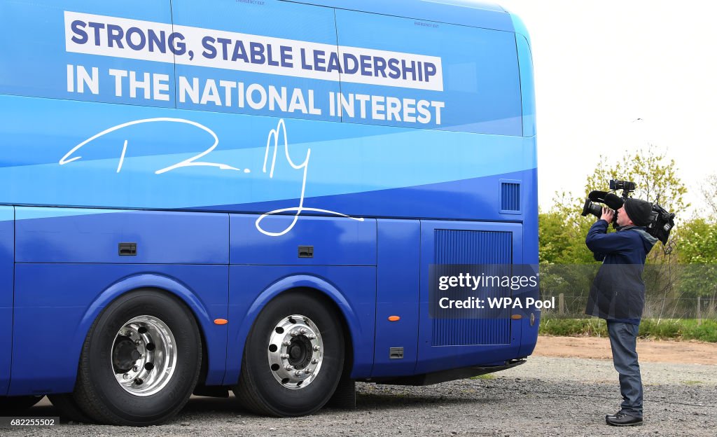 Theresa May Campaigns In Labour's Heartland Of North Tyneside