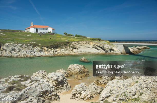 hermitage of the virgen del mar- cantabrian sea - santander - spain - shrine fotografías e imágenes de stock