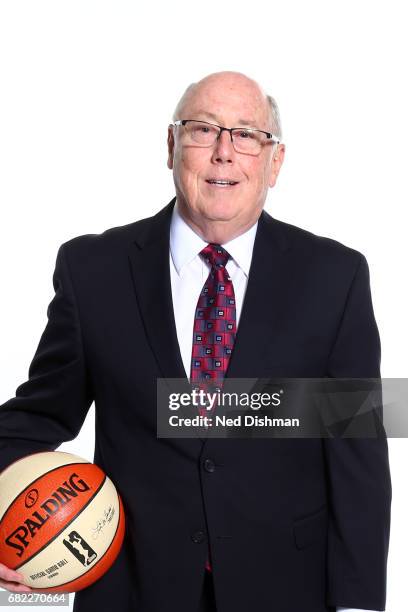 May 11: Mike Thibault of the Washington Mystics poses for a portrait during Media Day on May 11, 2017 at Verizon Center in Washington, DC. NOTE TO...