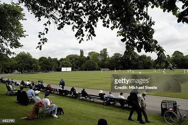 General view of the third days play of the MCC v Sri Lanka Tour match played at Queen's Park, Chesterfield.