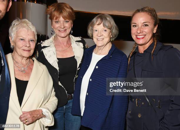 Dame Judi Dench, Samantha Bond, Dame Maggie Smith and Tamzin Outhwaite attend the Acting For Others Presidential Awards at The Crazy Coqs on May 12,...