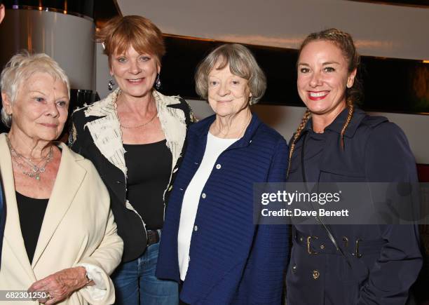 Dame Judi Dench, Samantha Bond, Dame Maggie Smith and Tamzin Outhwaite attend the Acting For Others Presidential Awards at The Crazy Coqs on May 12,...