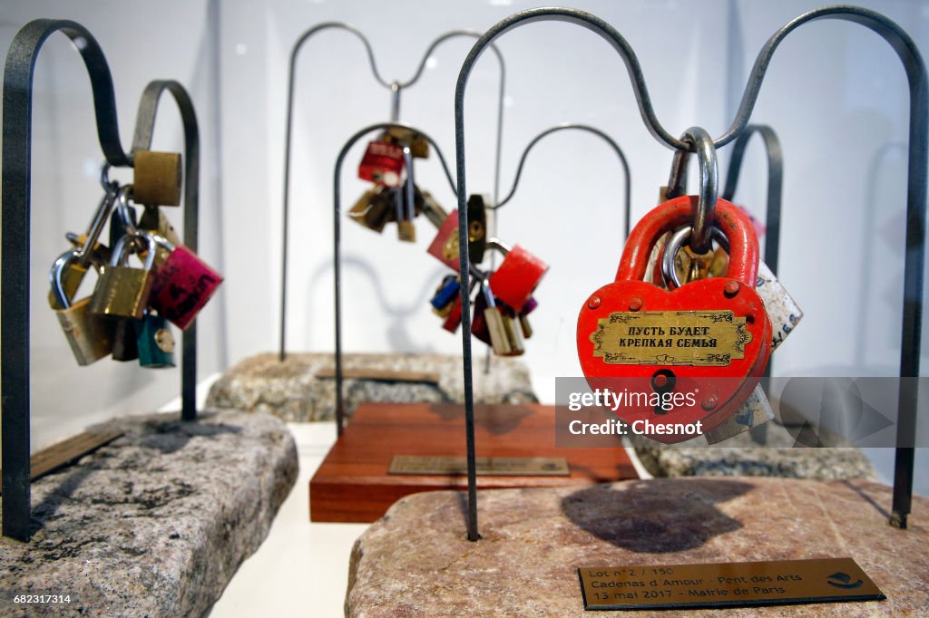 Paris Love Padlocks To Be Sold On Auction  In Paris In Order To Raise Money For Refugees on May 13th In Paris